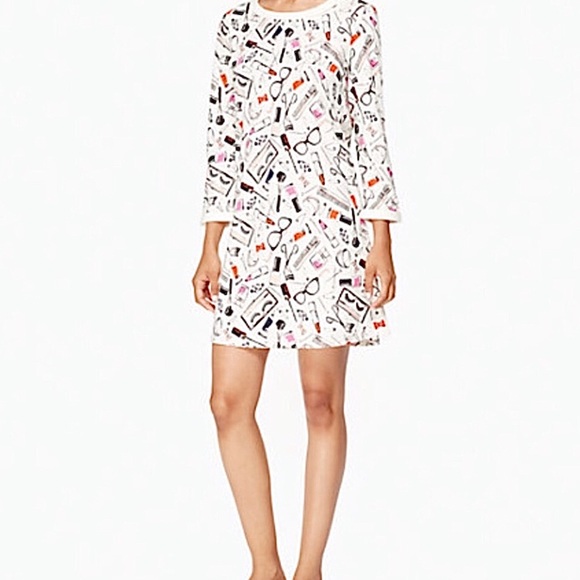 Kate Spade Make Up Lipstick Sleep Shirt Dress - Picture 1 of 6